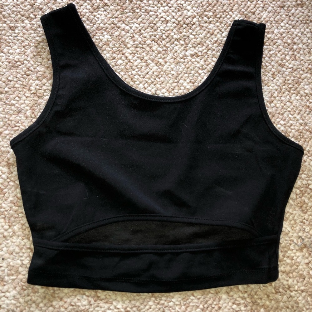 Cutout black tank top